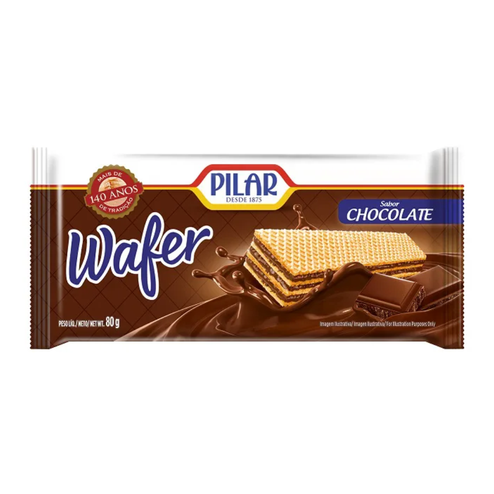 BISC WAFER PILAR CHOCOLATE 80G