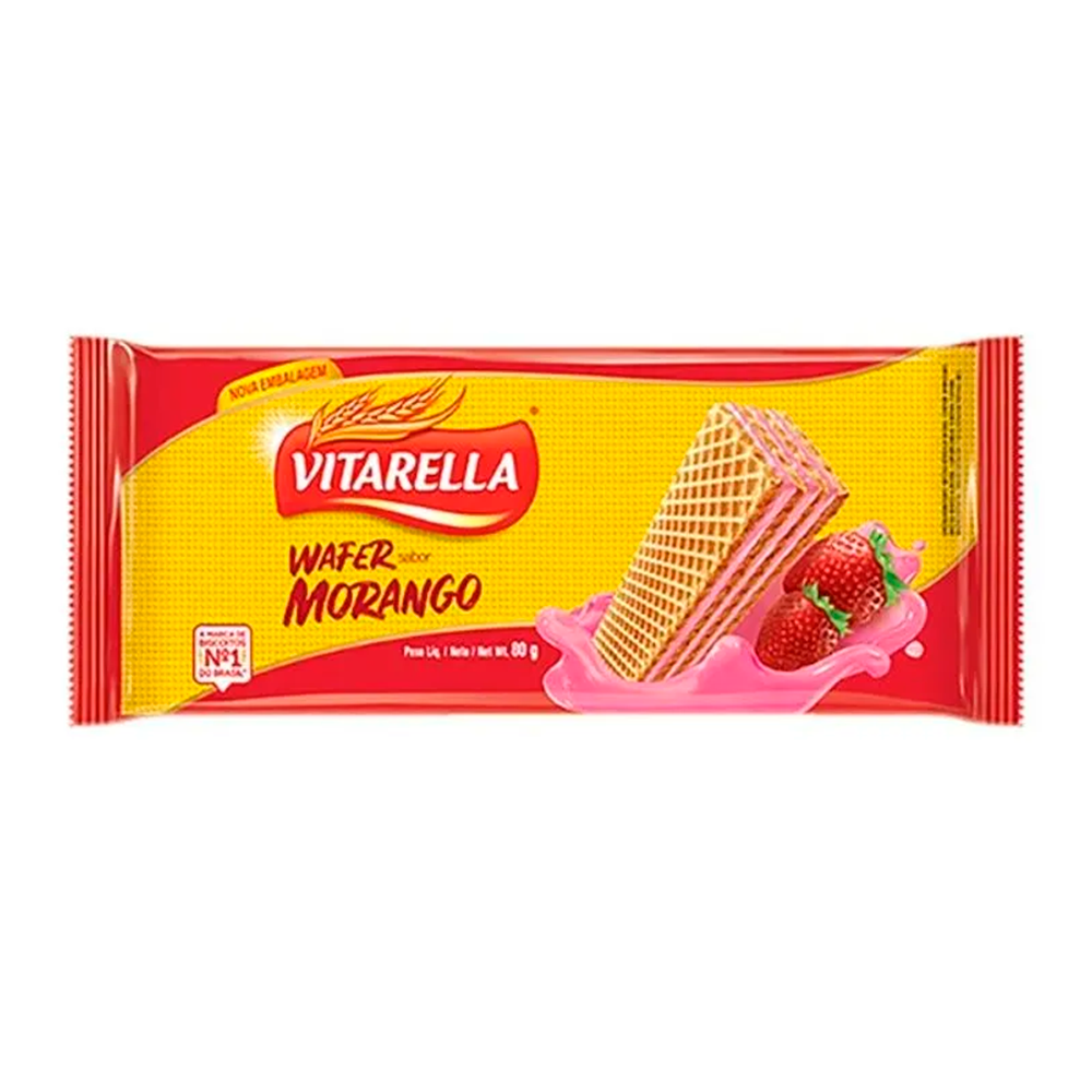 BISC WAFER VITARELLA MORANGO 80G