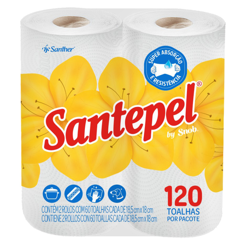 PAPEL TOALHA SANTEPEL F.DUPLA C/02 ROLOS