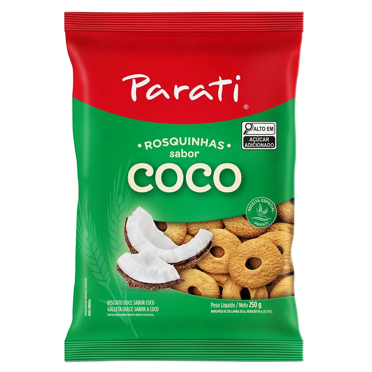 ROSQUINHA PARATI COCO 250g