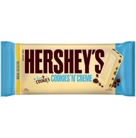 CHOC BARRA BRANCO COOKIES CREME 77G